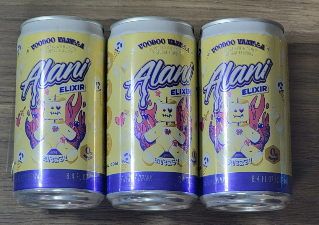 Alani Nu Voodoo Vanilla Mini Energy Elixir - 3 CANS - Sealed - Sold Out