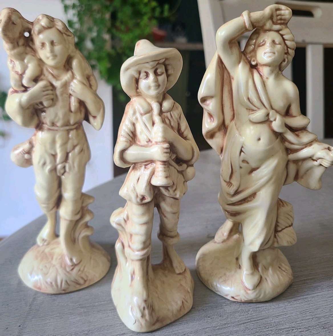 Vintage Shephard Nativity Figurines (3) Atlantic Mold 1970\'s Christmas