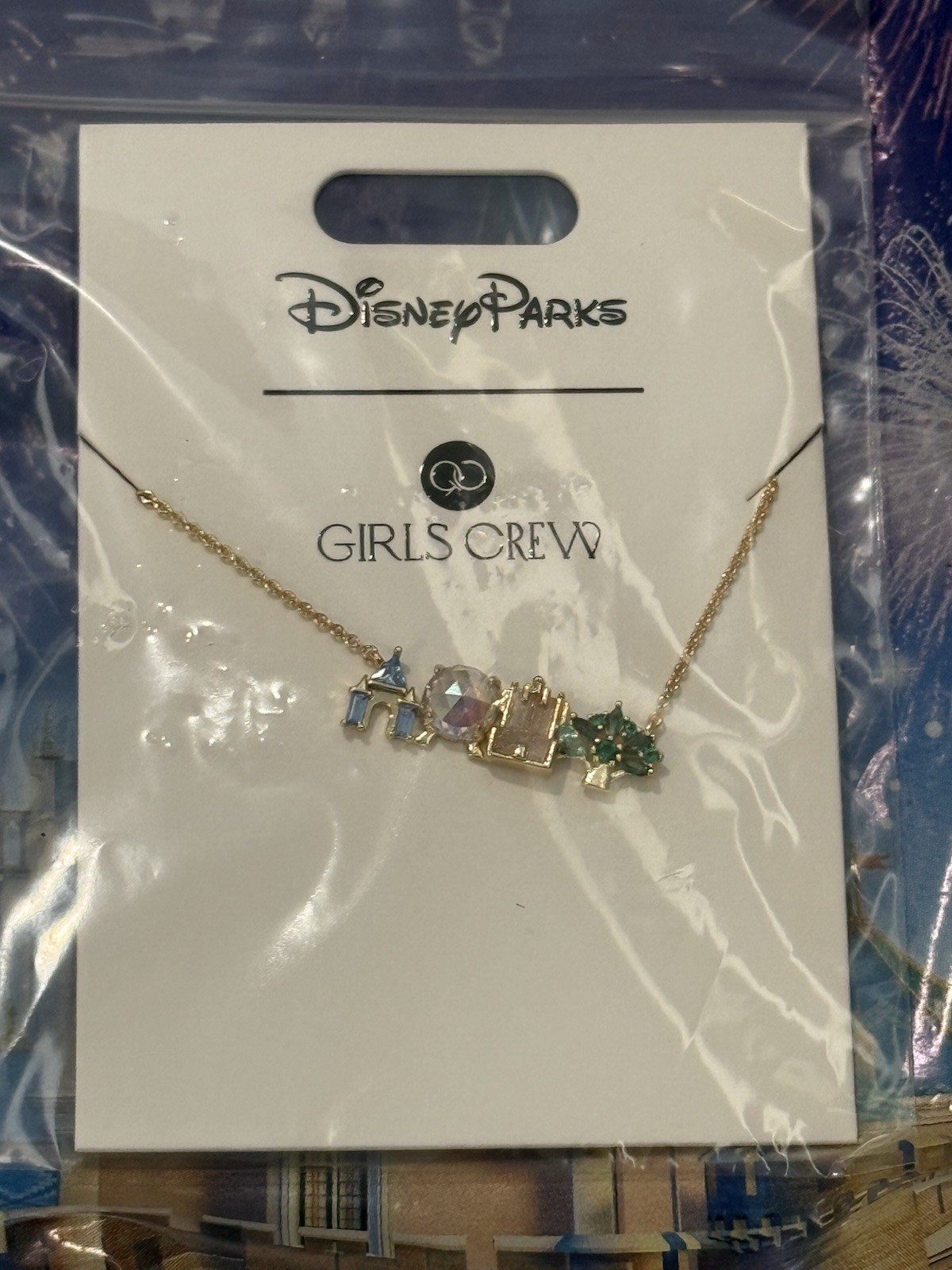 Walt Disney World Park Icons Girls Crew Necklace New In Hand