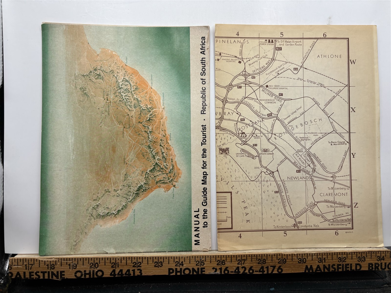 1950s Manual Guide Map for the Tourist Republic South Africa Booklet Vintage