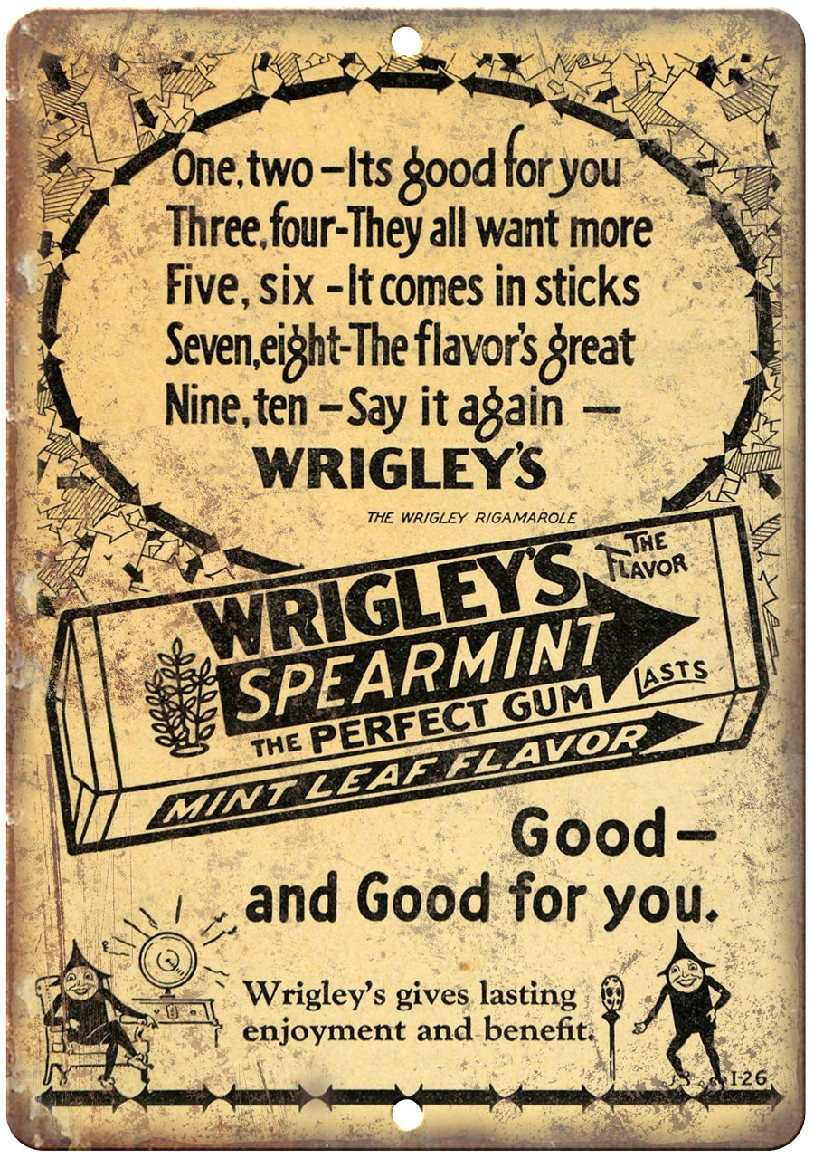 Wrigley\'s Gum Mint Leaf Vintage Ad 12\