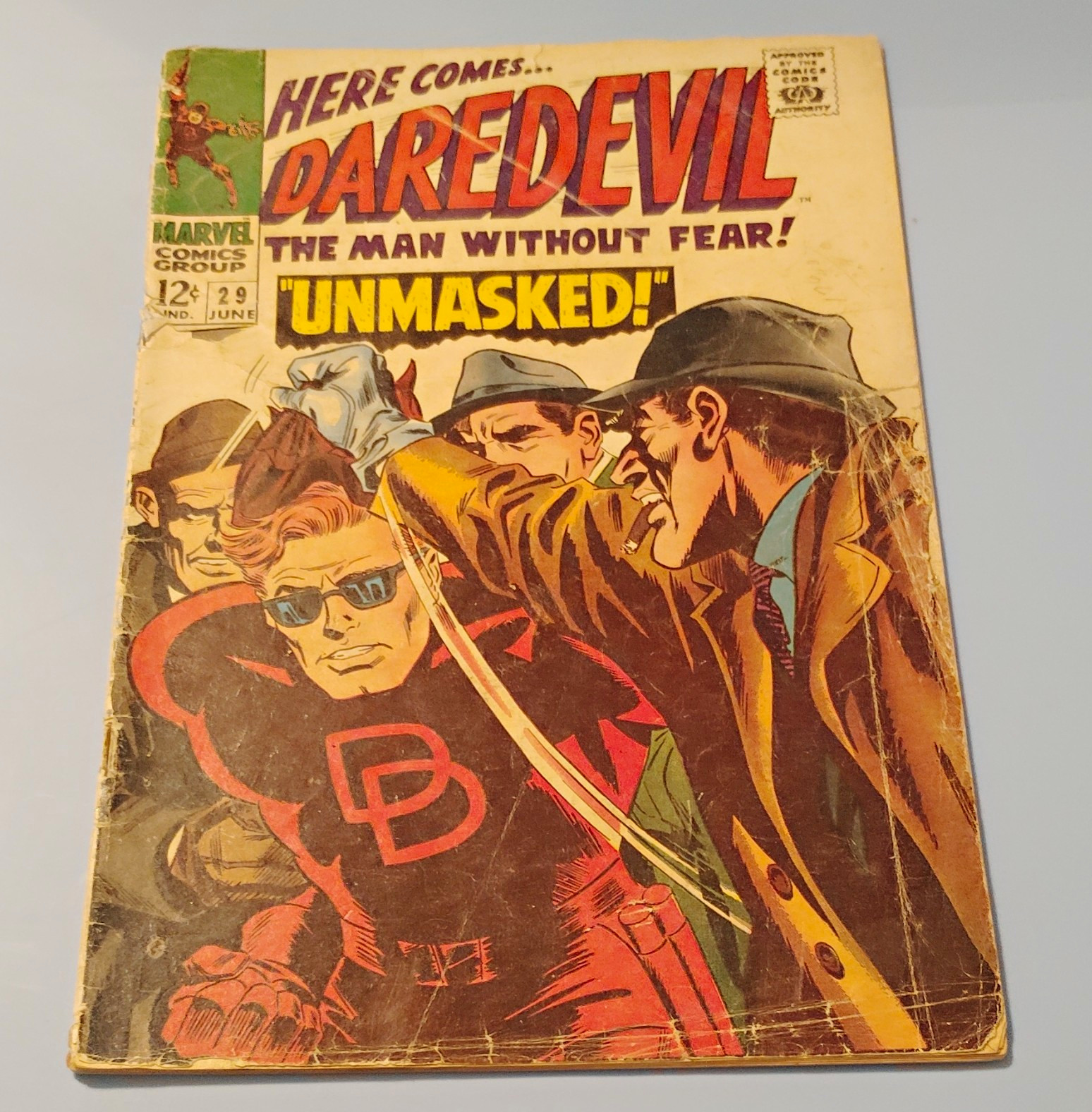 Marvel Comics Group Daredevil #29 (1967) Unmasked Stan Lee Silver Age