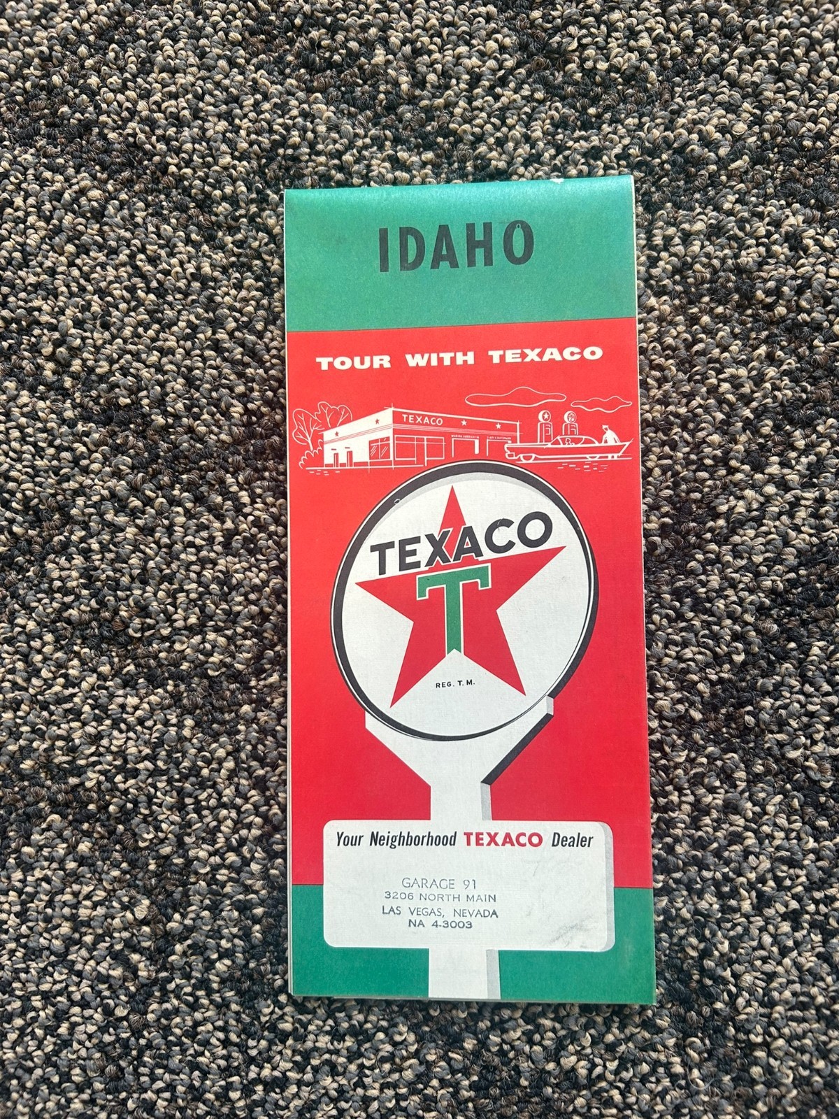 Vintage 1958 Texaco Road Map - Idaho