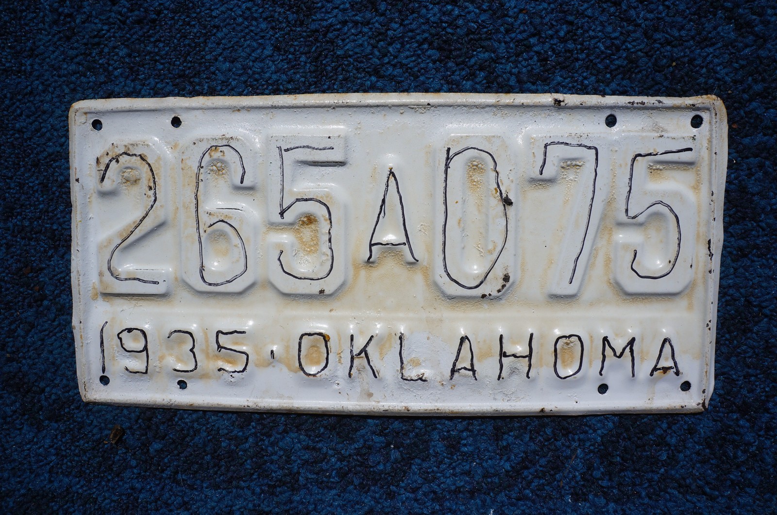 1935 Oklahoma License Plate