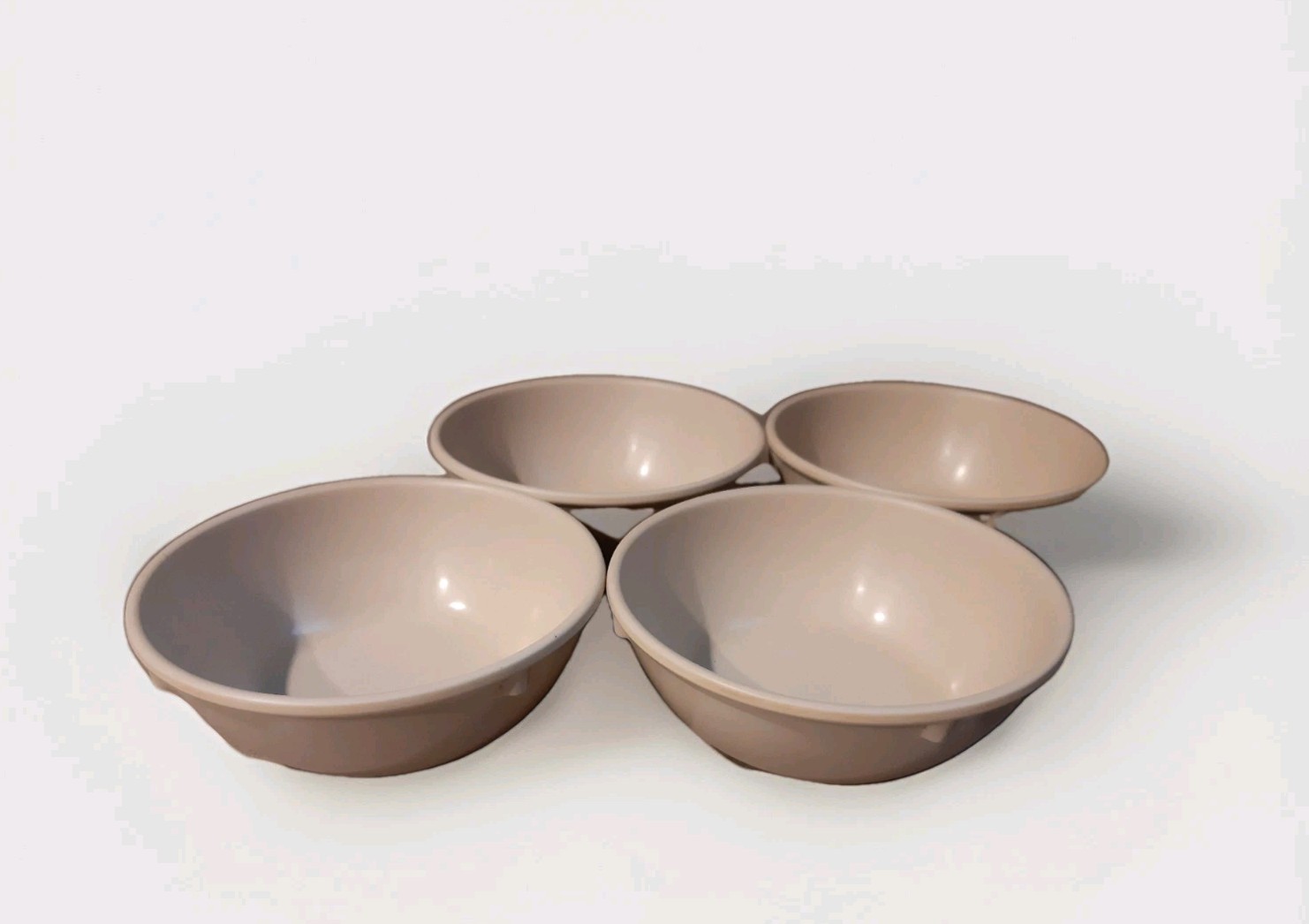 Mid Century Vintage Dallas Ware Melamine Melmac B-82 Beige Dessert Bowl Set of 4