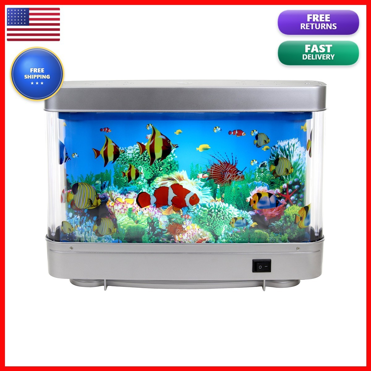 Lightahead Relaxing Sensory LED Fake Fish Aquarium Moving Marine Life