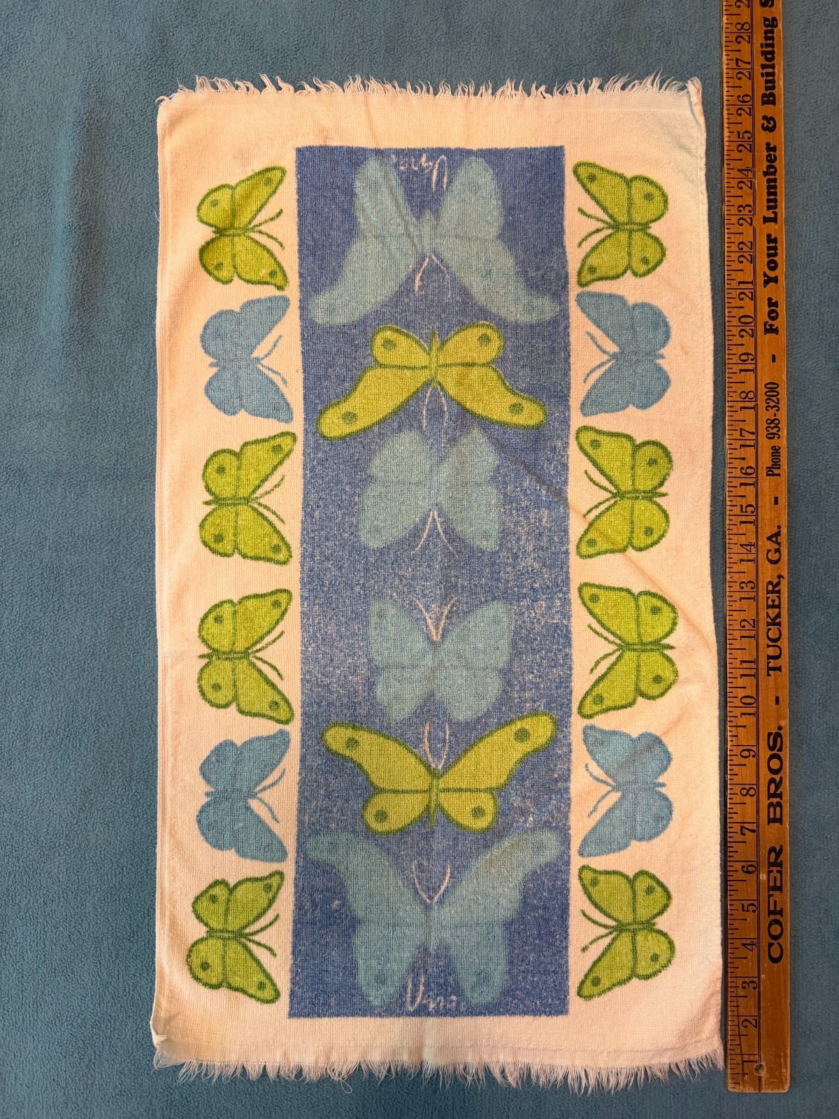 VTG 1960s Vera Neumann Cotton Terry Cloth Dish Towel Original Owner