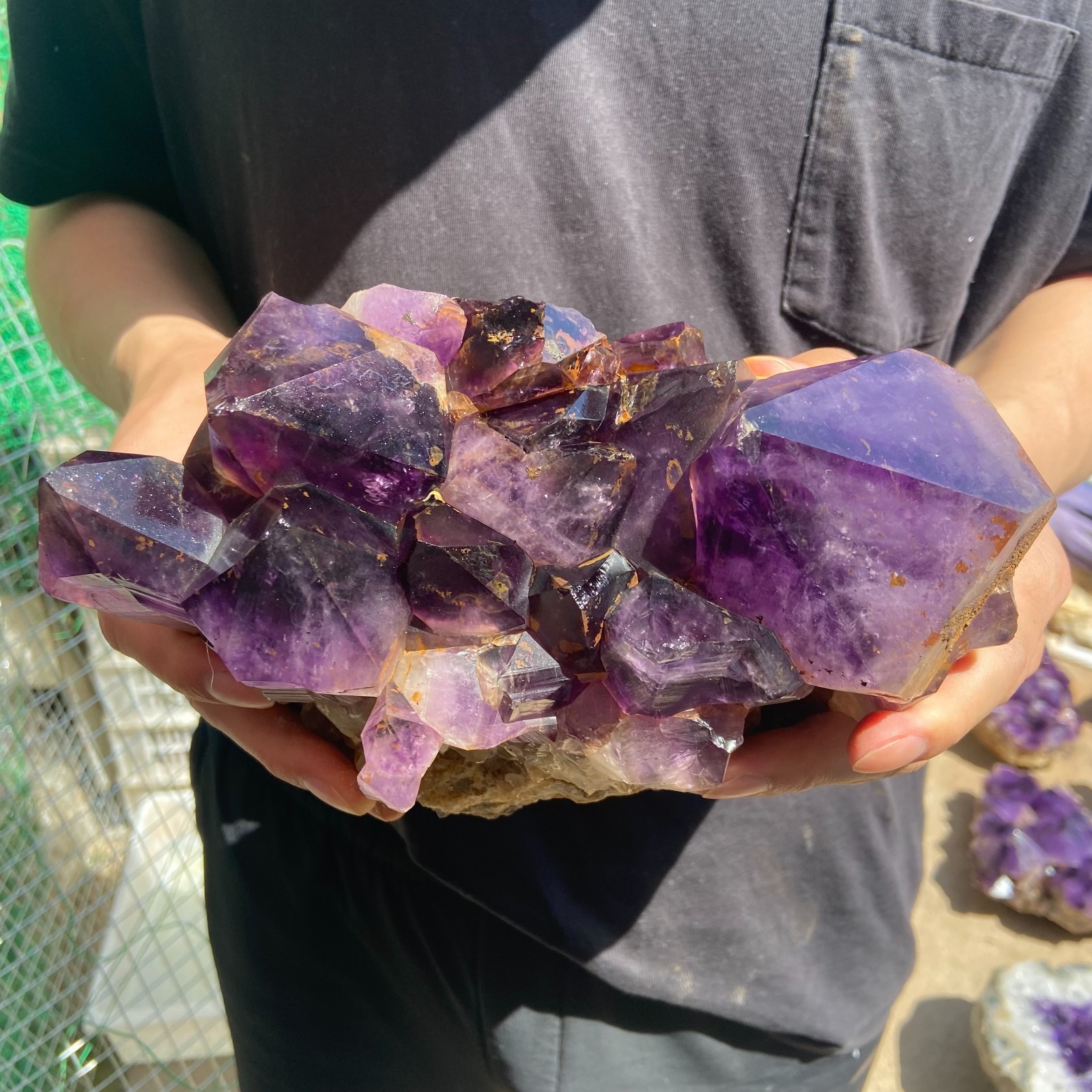 9.3LB Natural Amethyst geode quartz clustercrystal specimen Healing