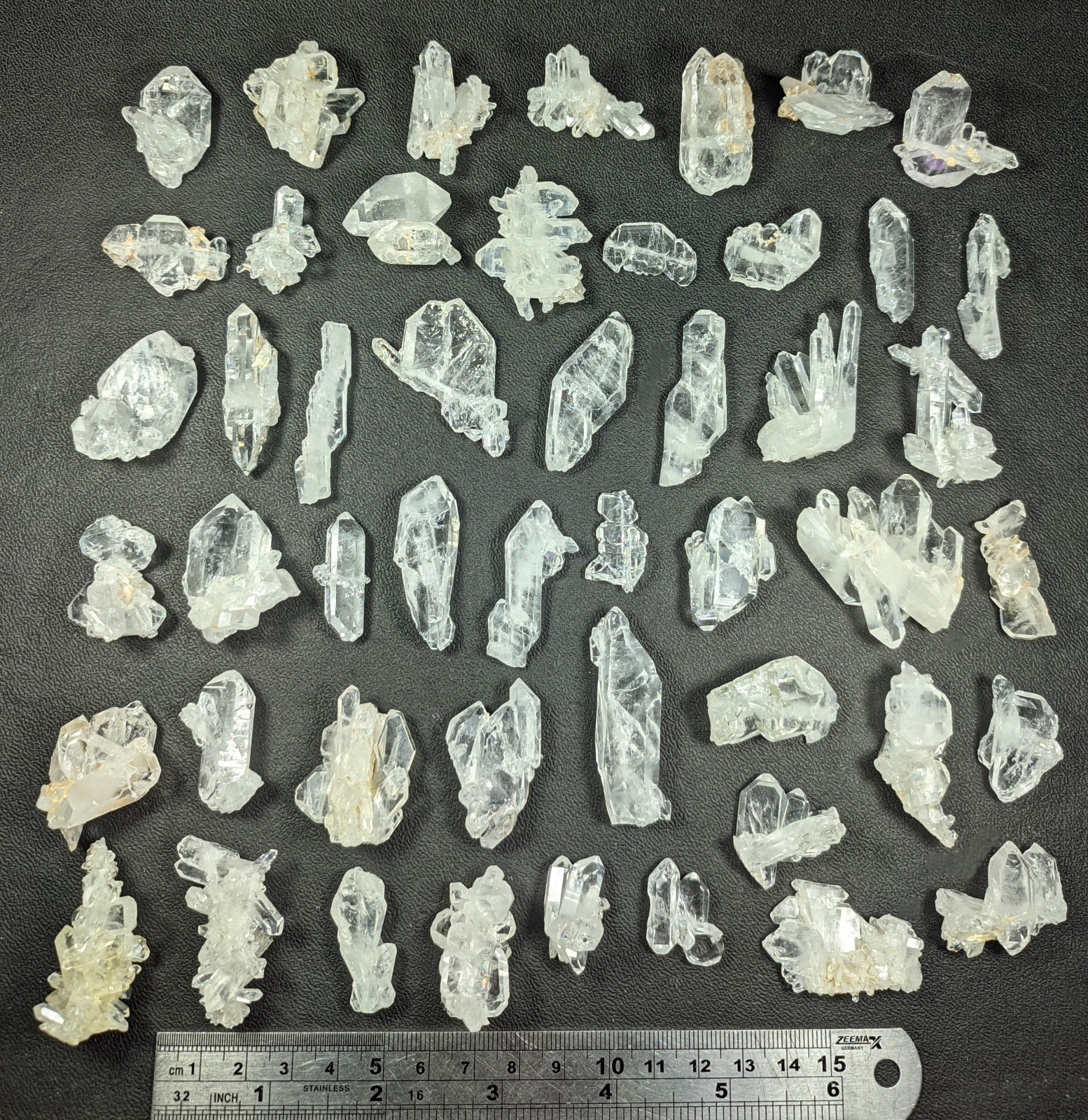 365-gm Natural Faden Quartz Crystals (50 Pcs) Lot from Balochistan Pakistan.