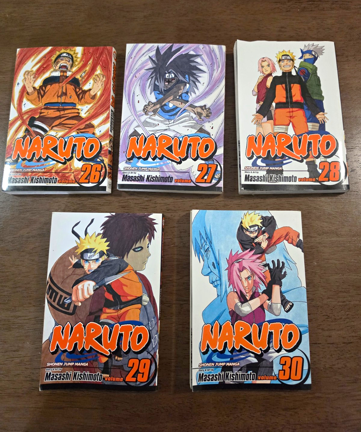 VIZ Naruto Manga Vol. 26-30 English Comic Book Lot by Masashi Kishimoto