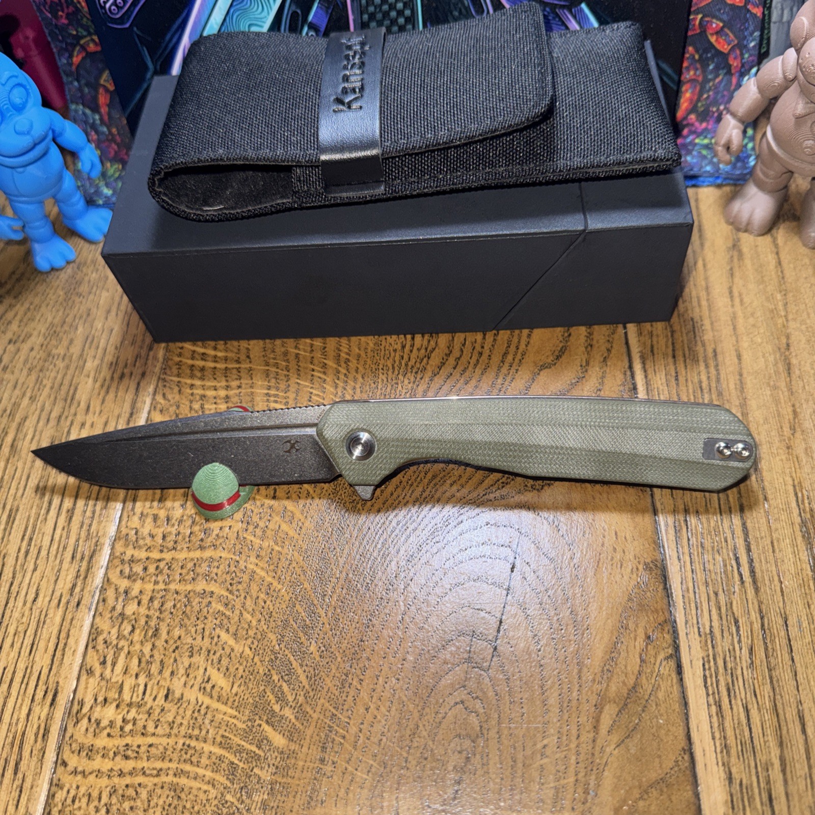 Kansept Qilin Stonewashed 154CM Blade. Olive G10 Handles. Back Flip Liner Lock. Kansept Qilin Stonewashed 154CM Blade. Olive G10 Handles. Back Flip Liner Lock.