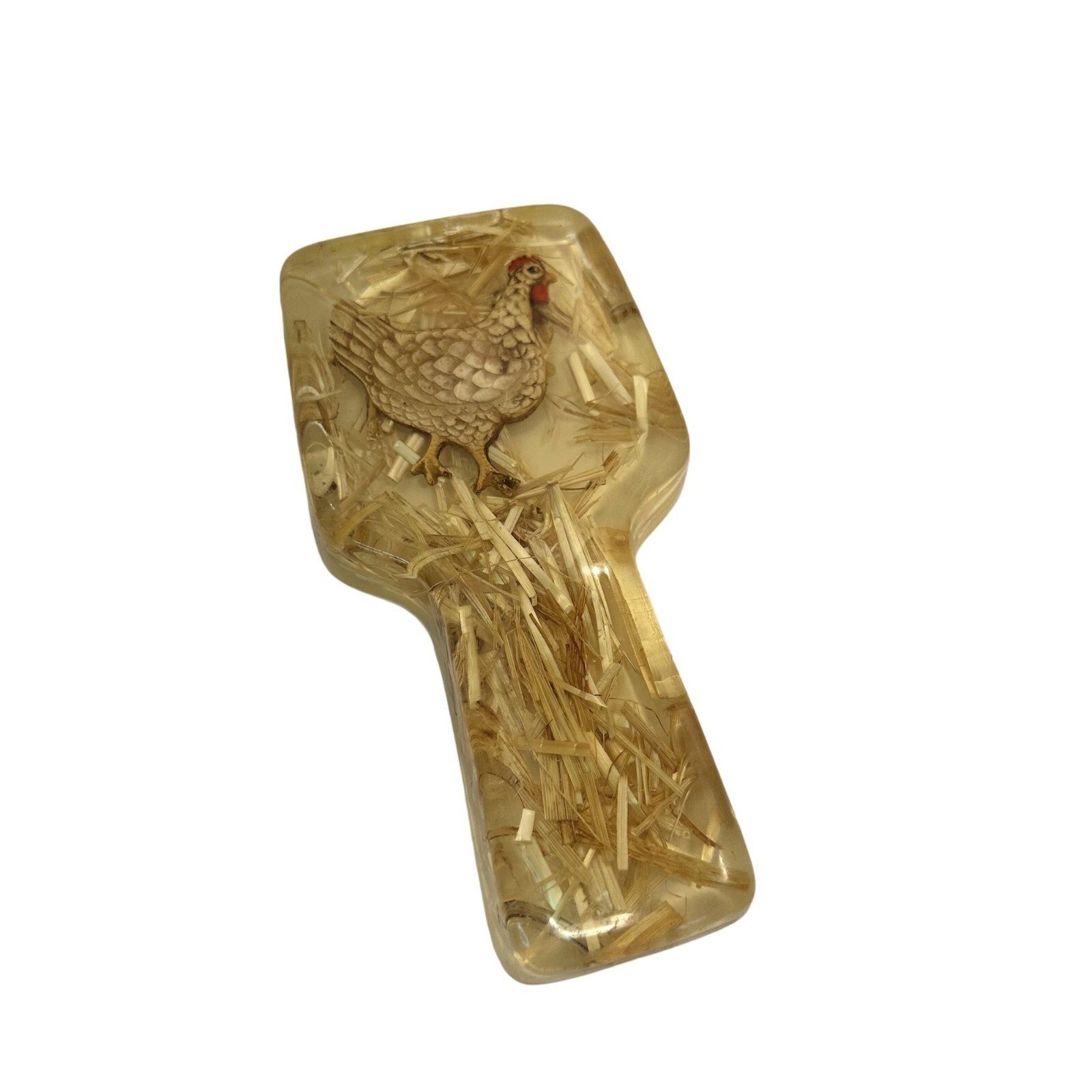 Vintage Chicken Celluloid Spoon Holder 6 inch Cabin Decor Rooster Vintage Chicken Celluloid Spoon Holder 6 inch Cabin Decor Rooster