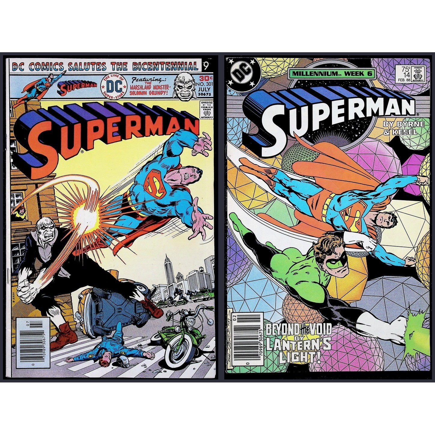 DC Comics Superman Comic Book Lot #301 #14 Solomon Grundy John Byrne Newsstand