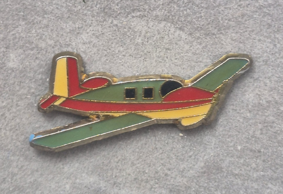 Vintage Mooney Aircraft Airplane Lapel Pin Button US Military Pilot