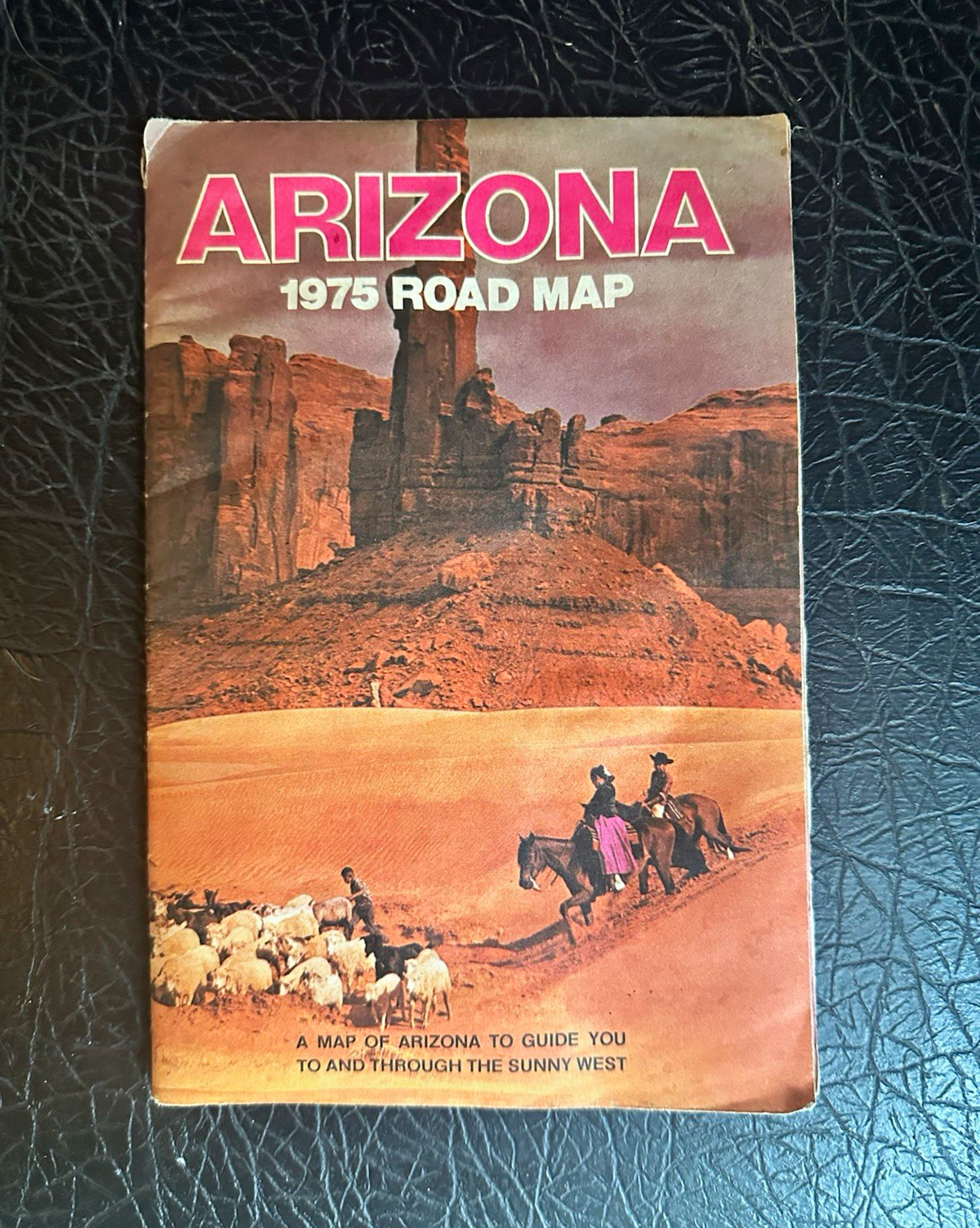 Arizona 1975 Vintage Road Map Fold-Out Map Booklet United States