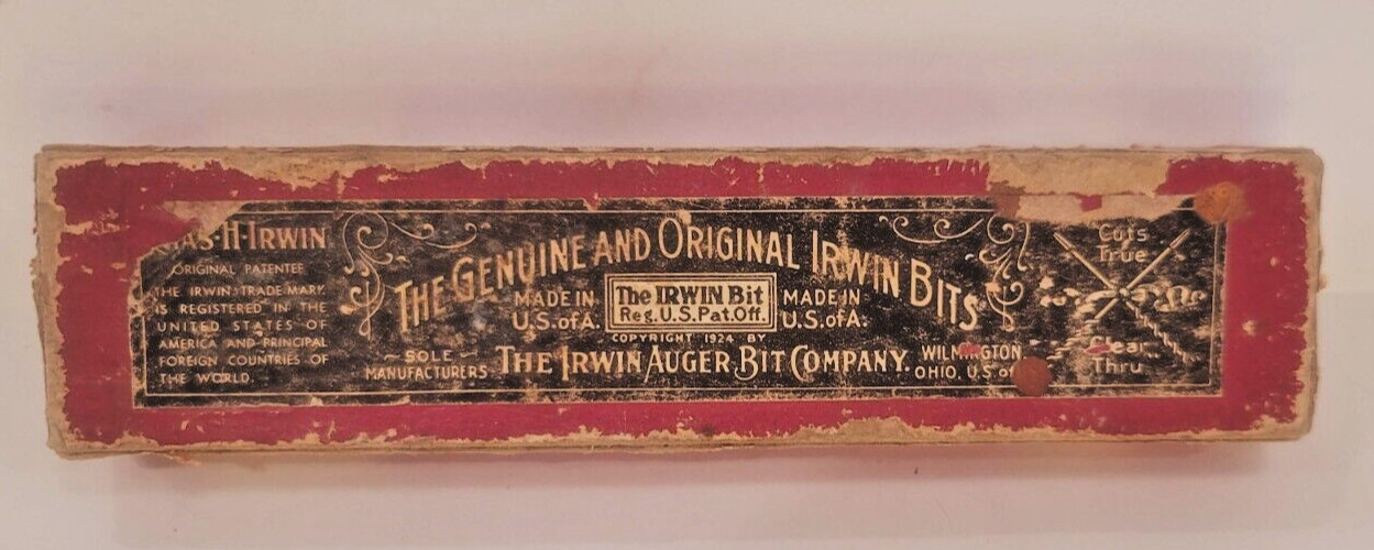 Irwin Vintage Genuine Expansive Bits No. 2. Irwin Auger Bit Co. In Box 7/8 to 3\