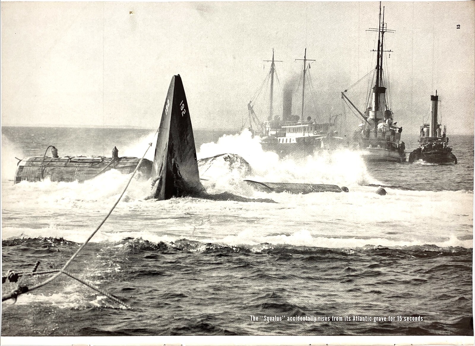 Submarine USS Squalus/USS Sailfish Valve Failure Undersea Rescue Vtg Mag Excerpt