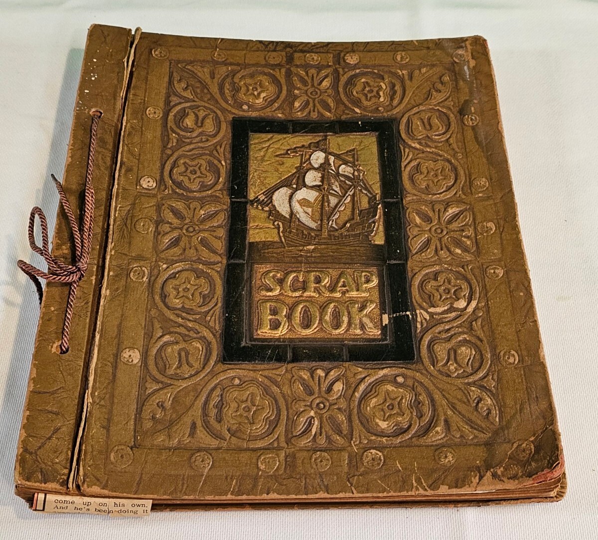 1920\'s 30\'s Child\'s Scrapbook Newspaper Magazine Clippings Cards Antique Vintage