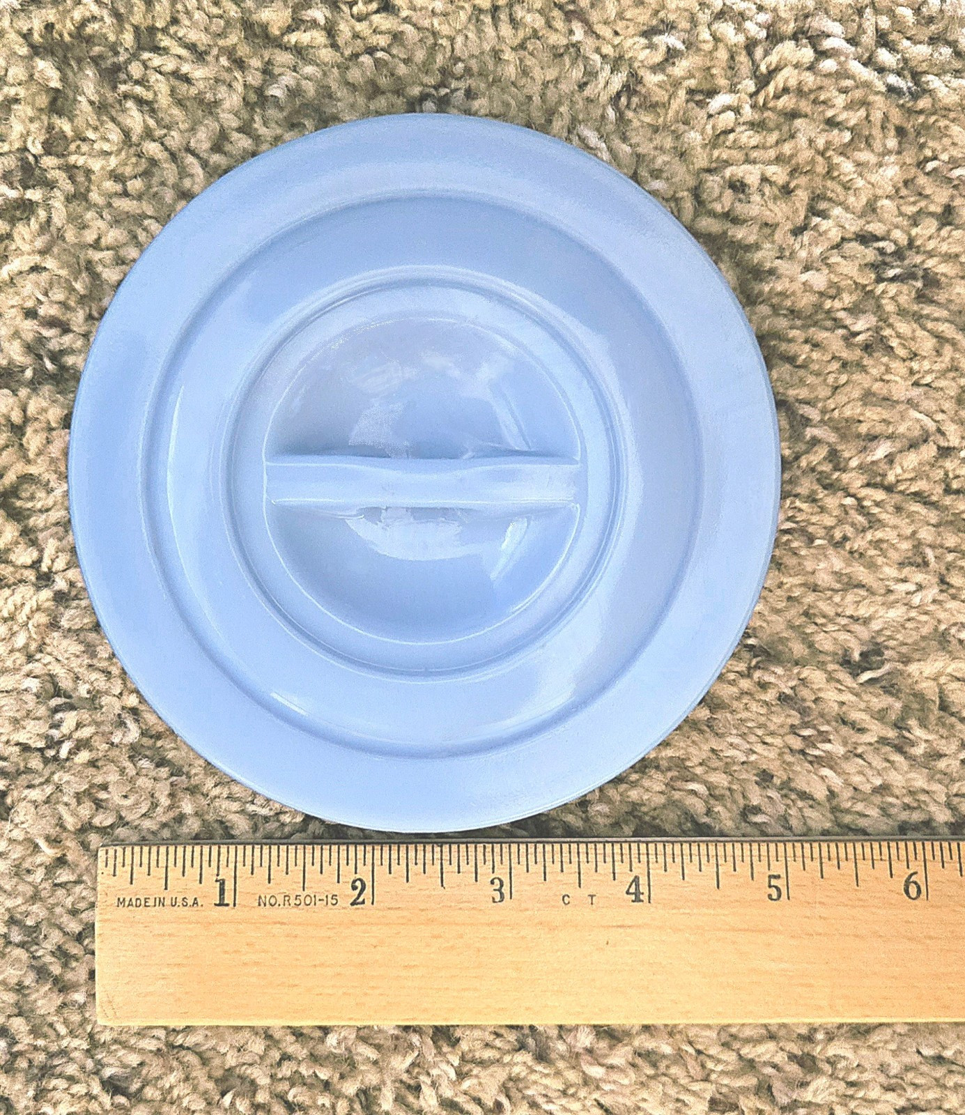 Rare, Vintage, Jeanette DELPHITE BLUE  DRIPPINGS bowl   LID ONLY  4.75