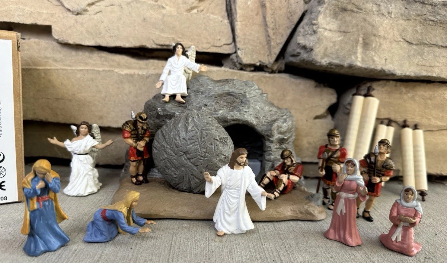 16 Pc Resurrection Scene Set Empty Tomb Christian Jesus Easter Story Nativity