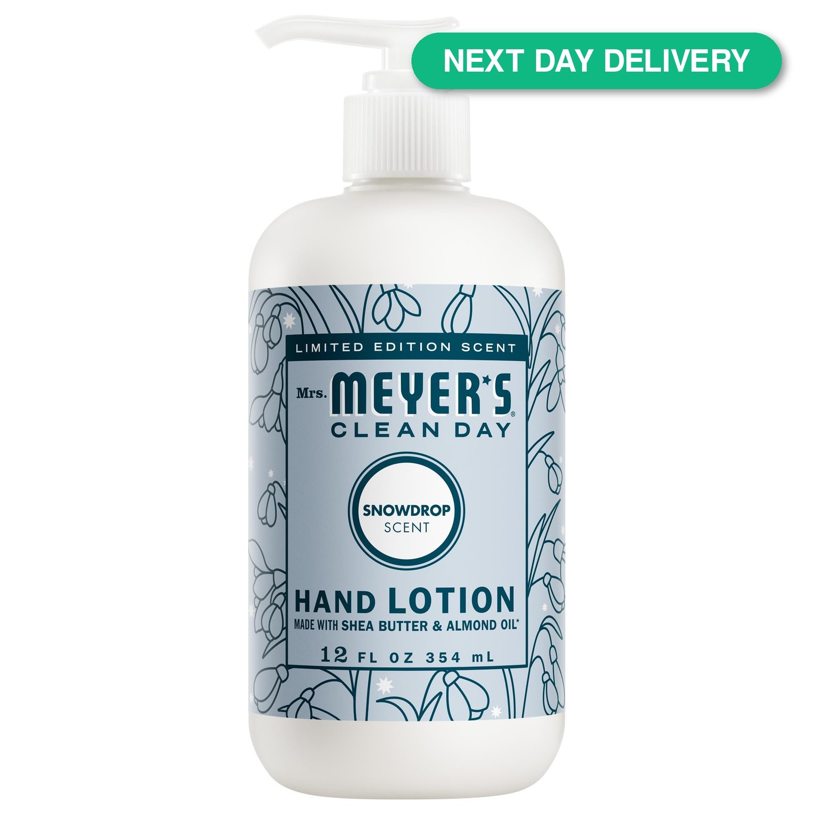 MRS. MEYER\'S CLEAN DAY Hand Lotion, Snowdrop Scent, 12 Ounce Bottle