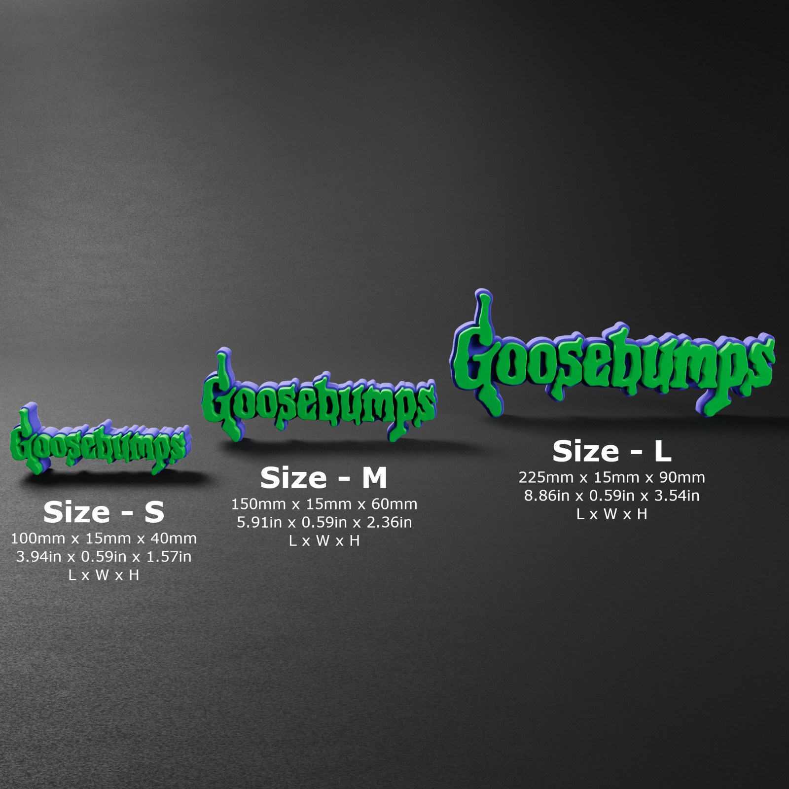 Goosebumps - Show/Movie 3D Printed Logo Display Sign