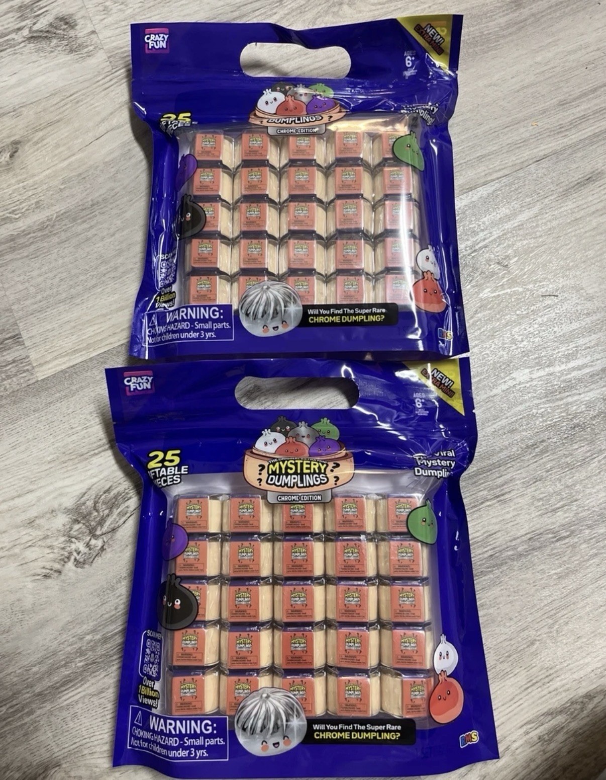 X2 RMS Chrome Edition Mystery Dumplings Pack of 25 Mini Squishy Dumplings 