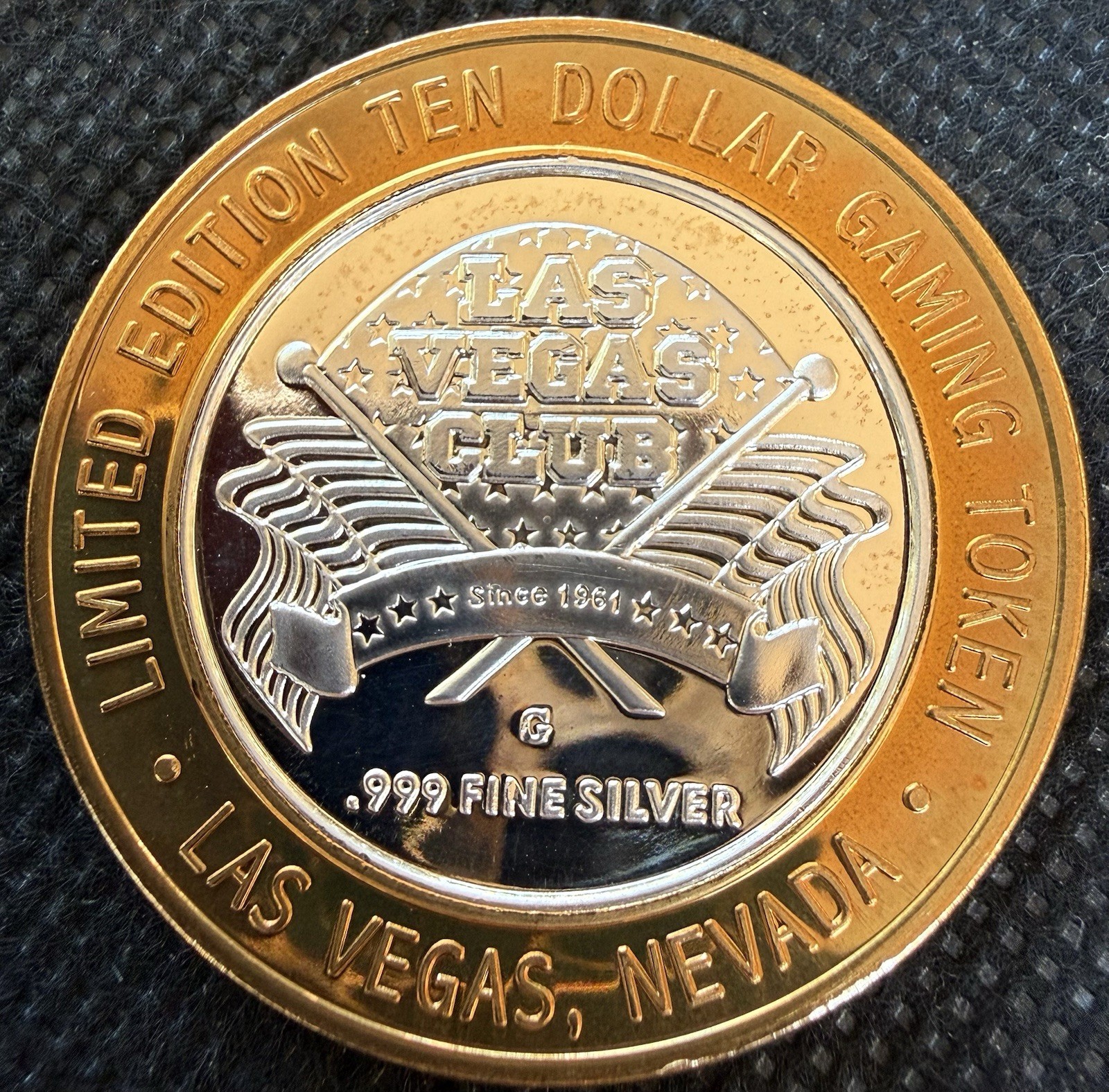 ⭐️SILVER STRIKERS CLUB CASINO RARE Limited Edition 999% .6 Oz Pure Silver Strke