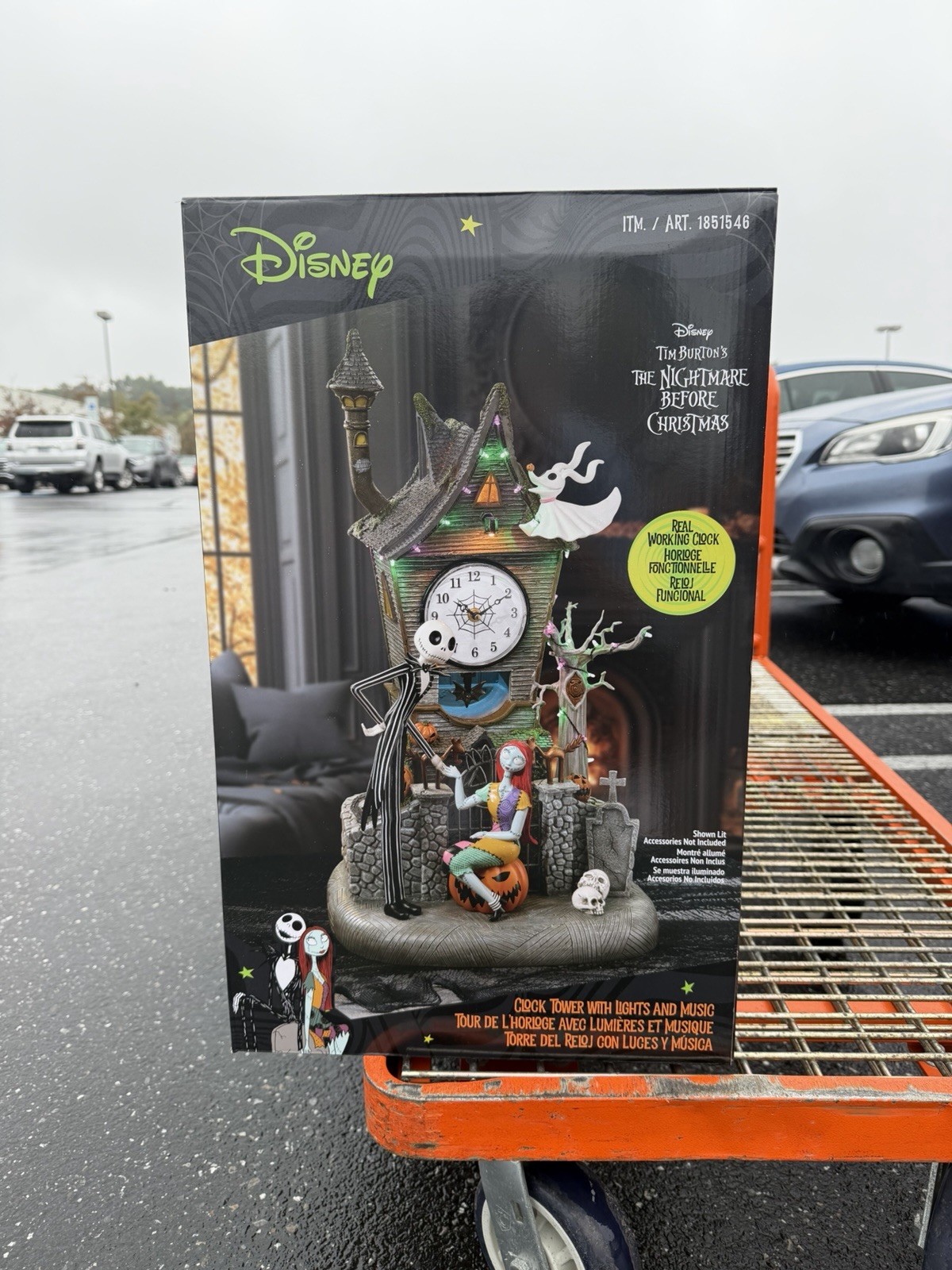 Disney Nightmare Before Christmas Animated Clock Tower LED Music 22 In