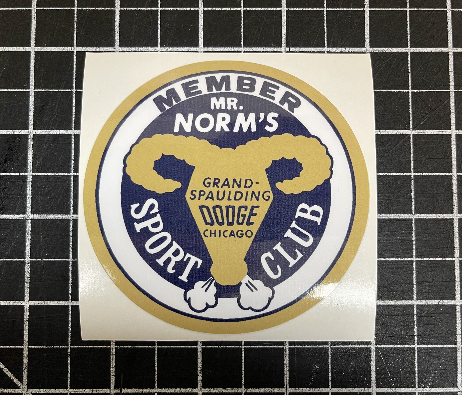 MR. NORM’S Grand Spaulding Sport Club Dodge Chicago New Vintage Decal Sticker