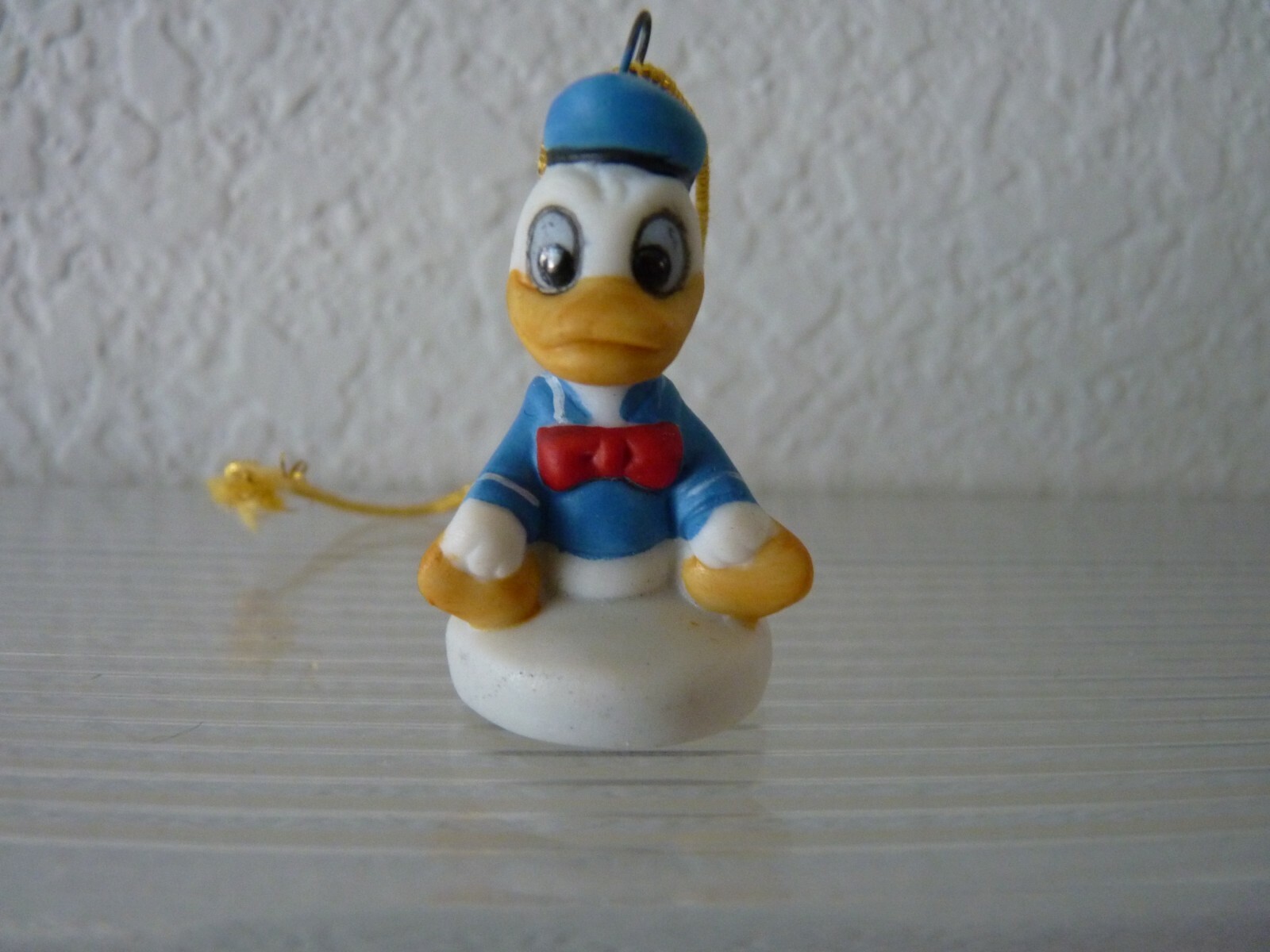 Vtg Disney Schmid Bisque Porcelain Miniature Ornament DONALD DUCK 1.5\