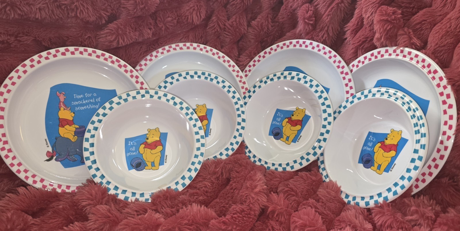 Vintage Disney Winnie the Pooh 8-Piece Kids Dinnerware Set – The First Years