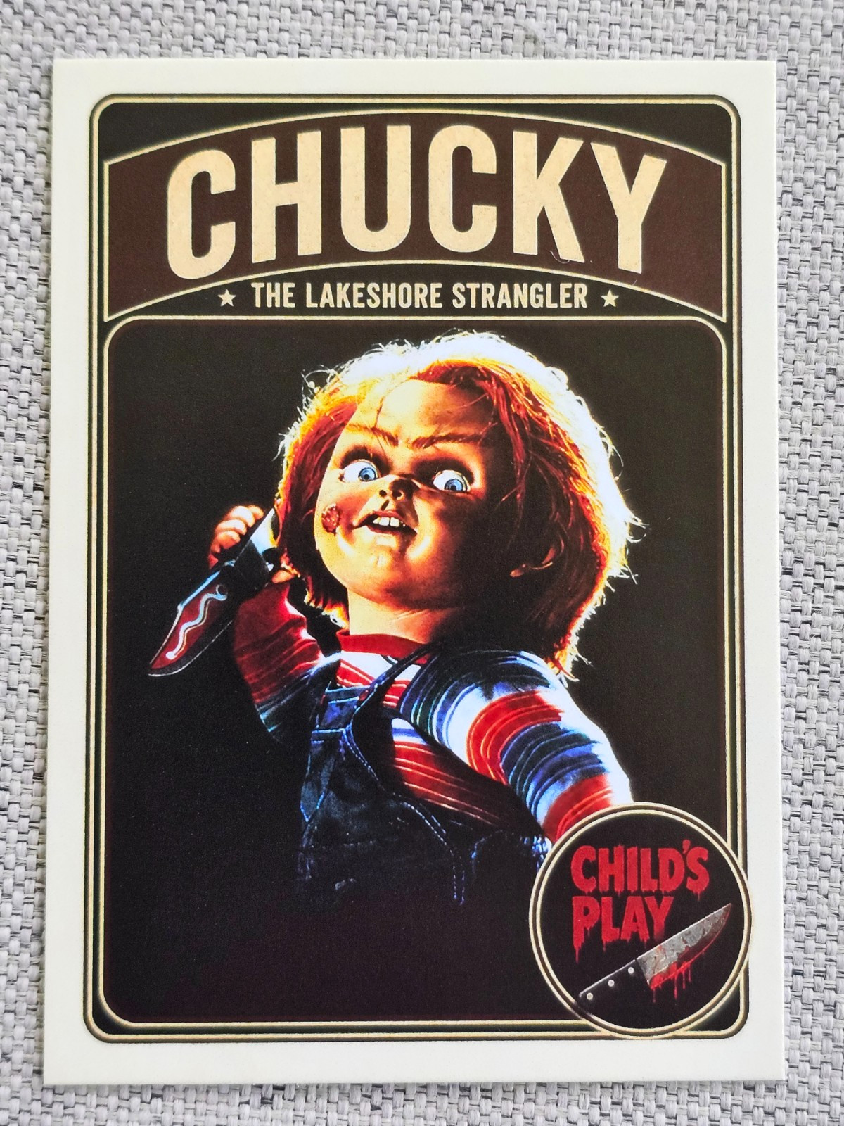 CHUCKY CHILD'S PLAY CUSTOM ACEO FAN ART HORROR MOVIE DOLL CHARACTER TRADING CARD
