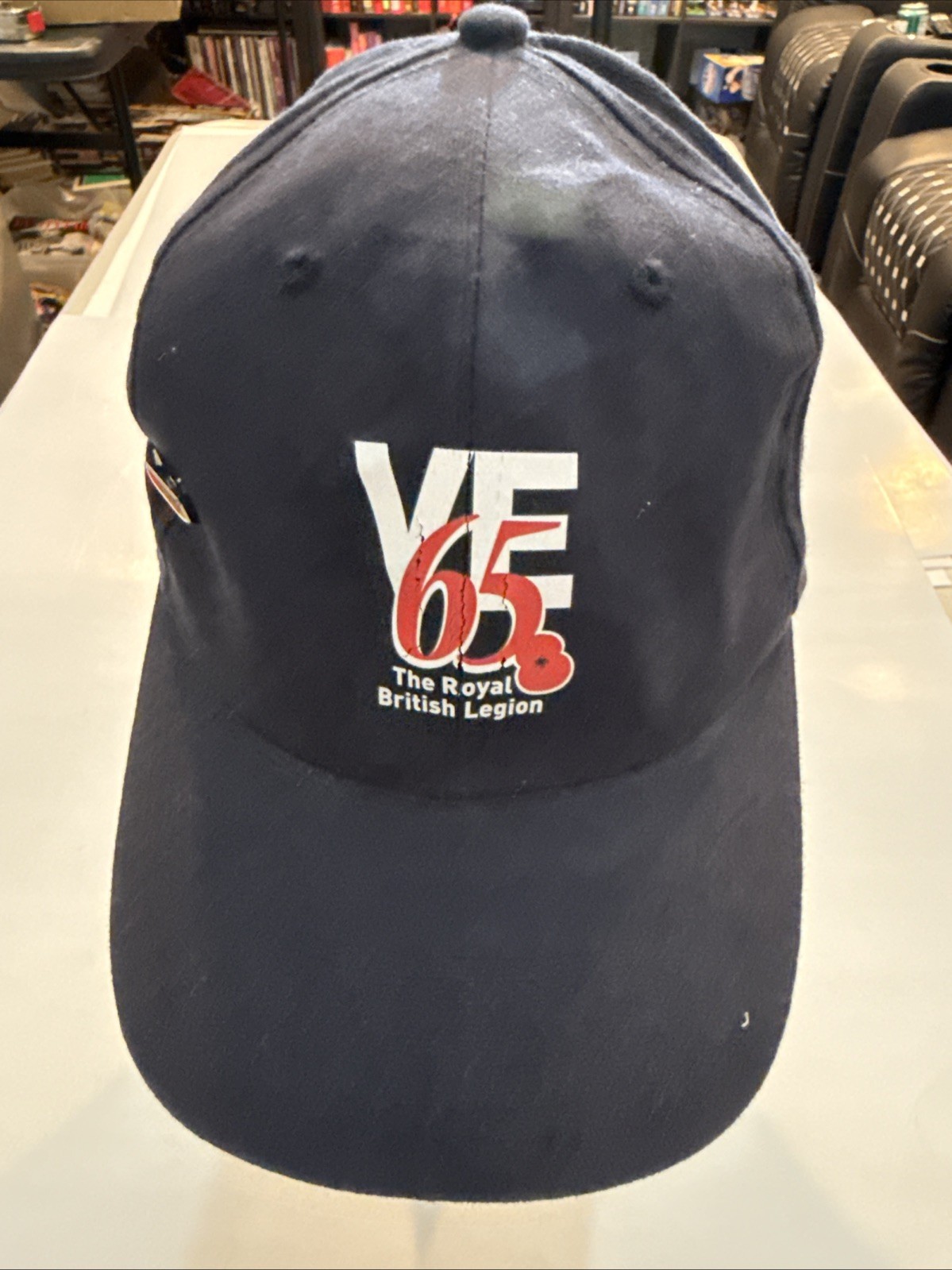 Royal British Legion VE 65 D-Day Commemorative Hat Cap w/ Original Pin WWII Royal British Legion VE 65 D-Day Commemorative Hat Cap w/ Original Pin WWII