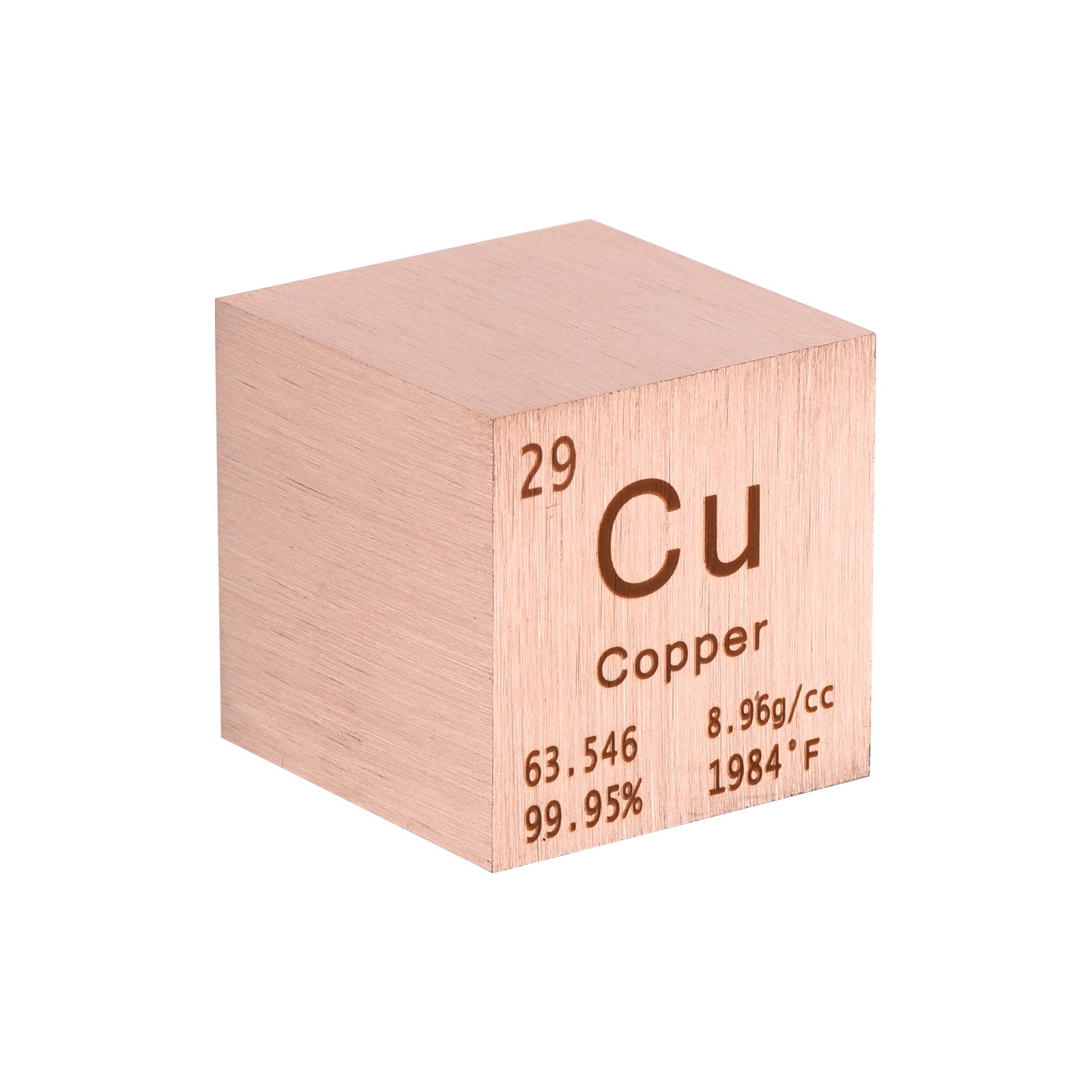 Copper Cube Metal Element High Density Block Pure Periodic Element, 1 Inch Copper Cube Metal Element High Density Block Pure Periodic Element, 1 Inch
