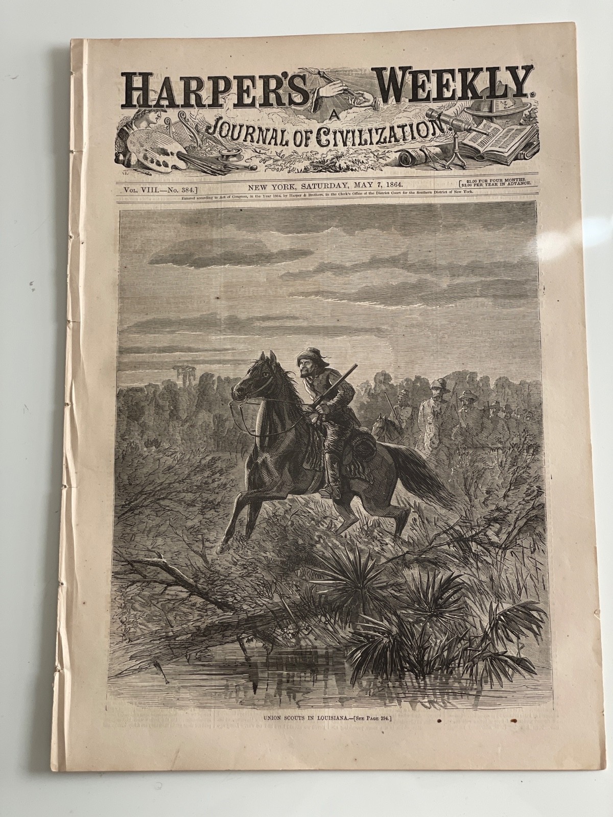 HARPER\'S WEEKLY May 7, 1864 Negros Escaping out of Slavery Civil Rights