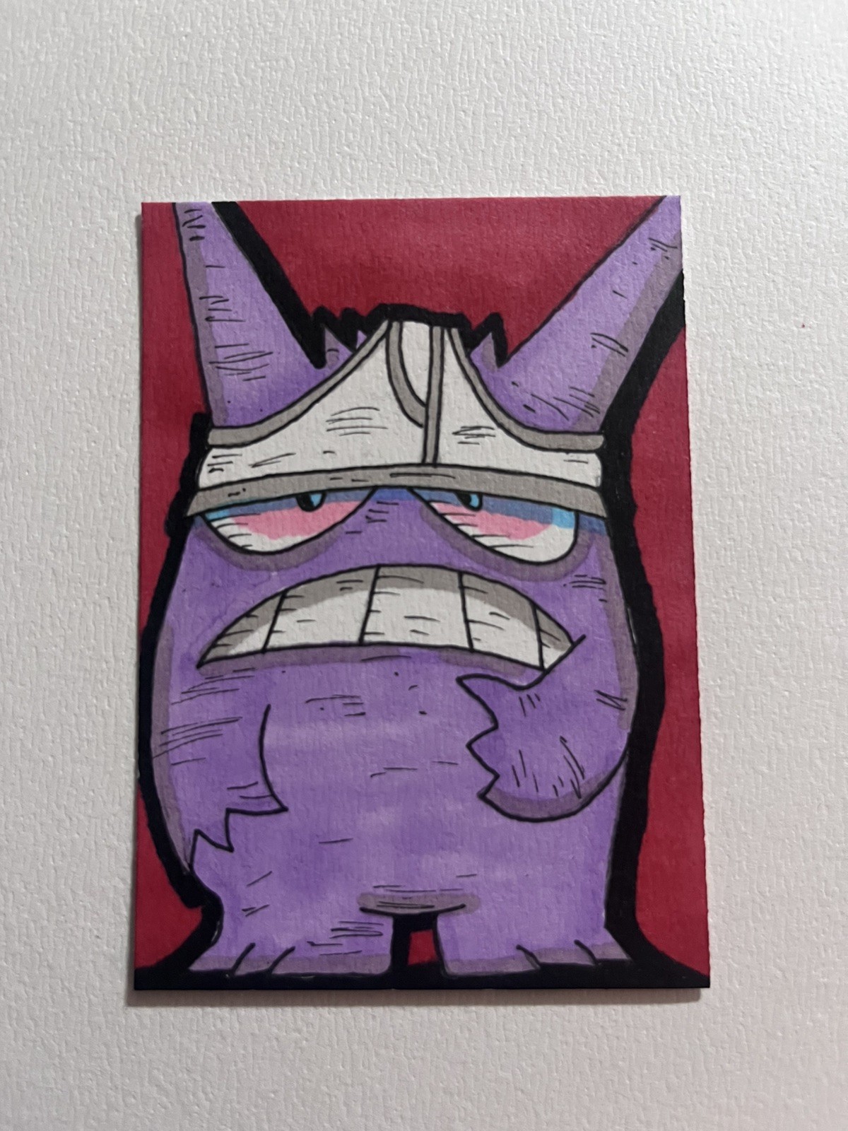 Gengar ACEO Original Art Card Hand Drawn OOAK By Frank Fraley Gengar ACEO Original Art Card Hand Drawn OOAK By Frank Fraley