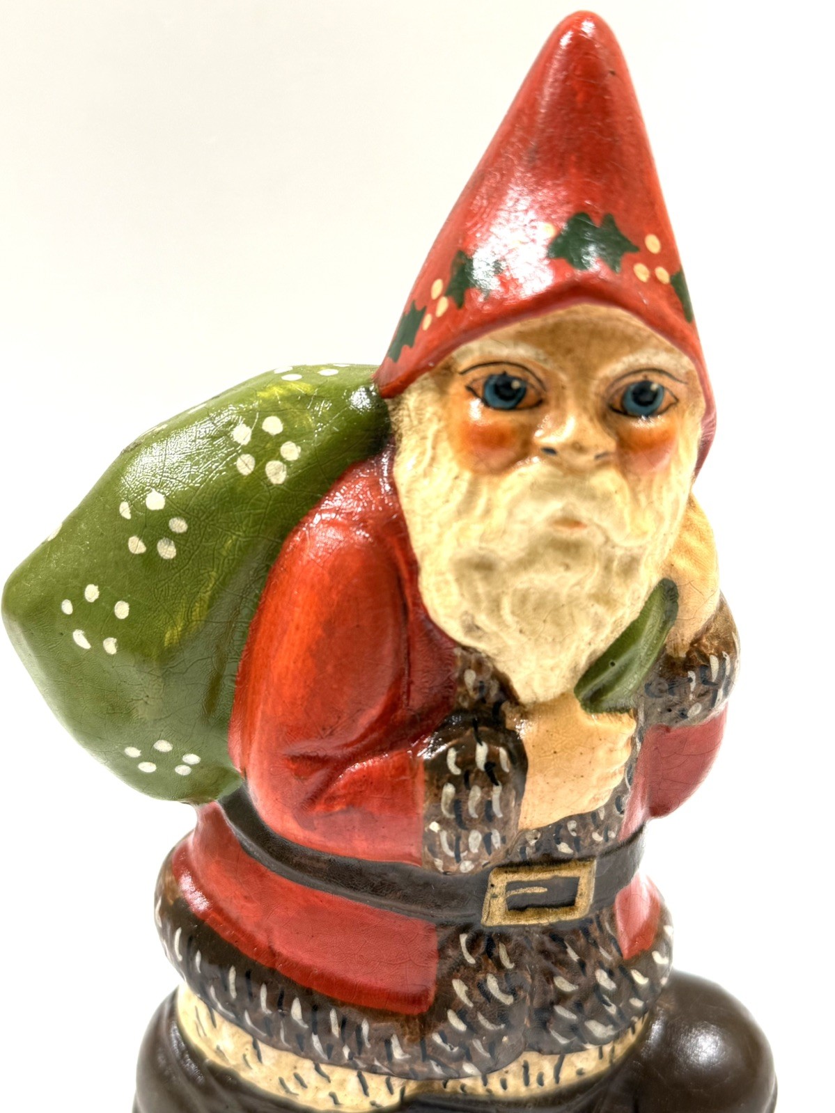 Rare VTG 1987 Gorham Vaillancourt Folk Art Rocking Santa Chalkware Christmas 6” Rare VTG 1987 Gorham Vaillancourt Folk Art Rocking Santa Chalkware Christmas 6”