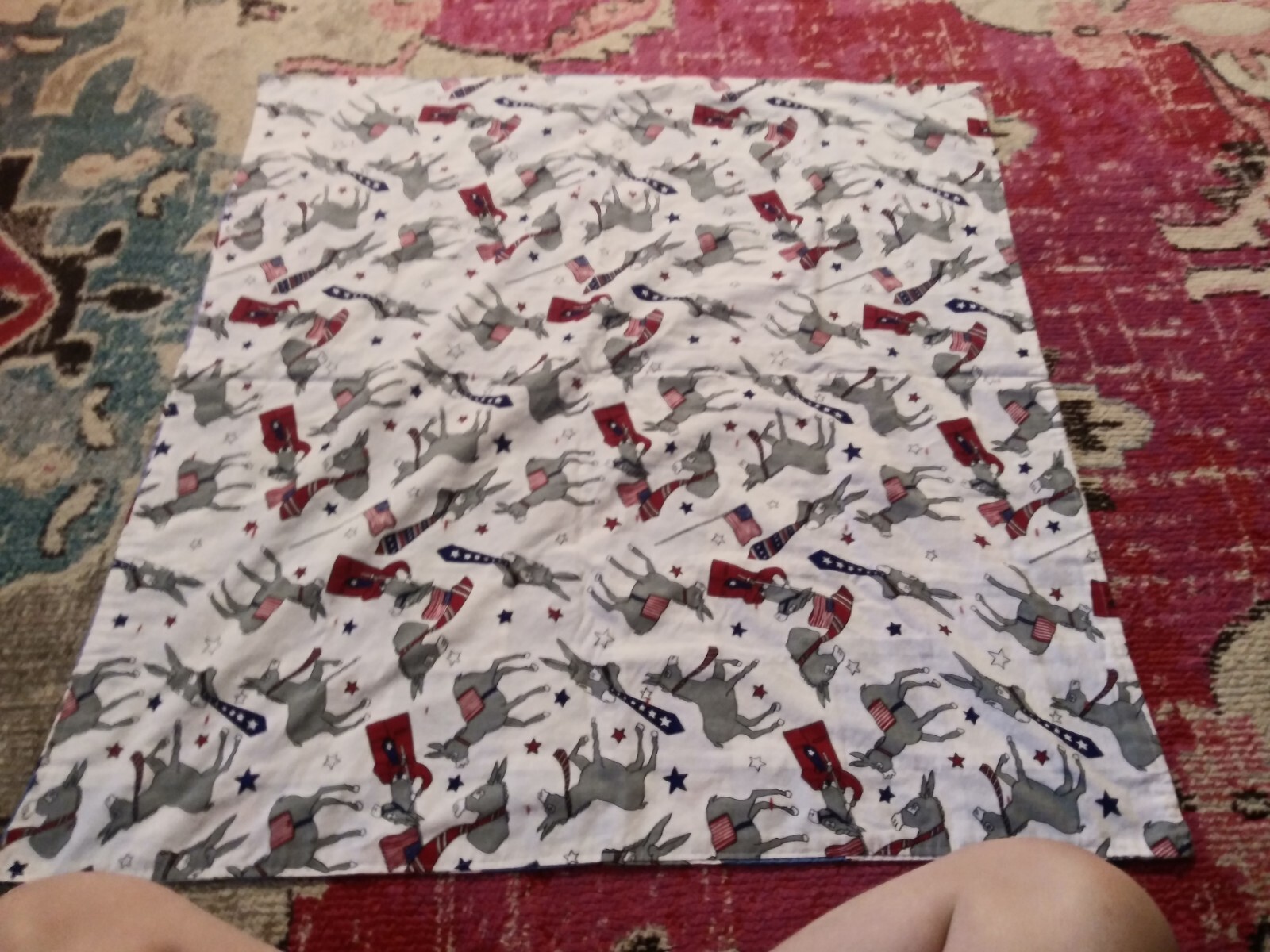 Handmade double sided Democrat Donkey 32x32\