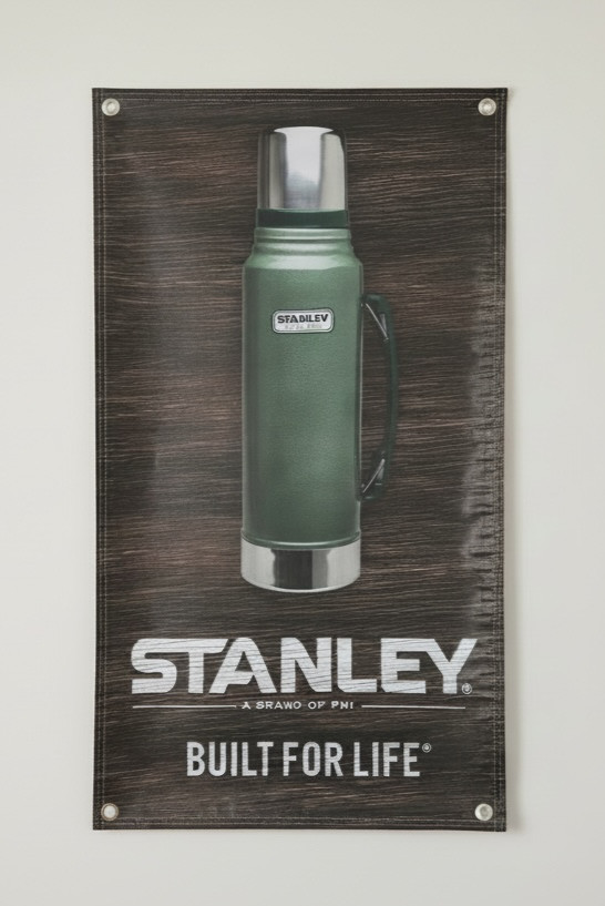 STANLEY Thermos Advertising Sign Store Vtg Display Vinyl Reinforced HD 20\