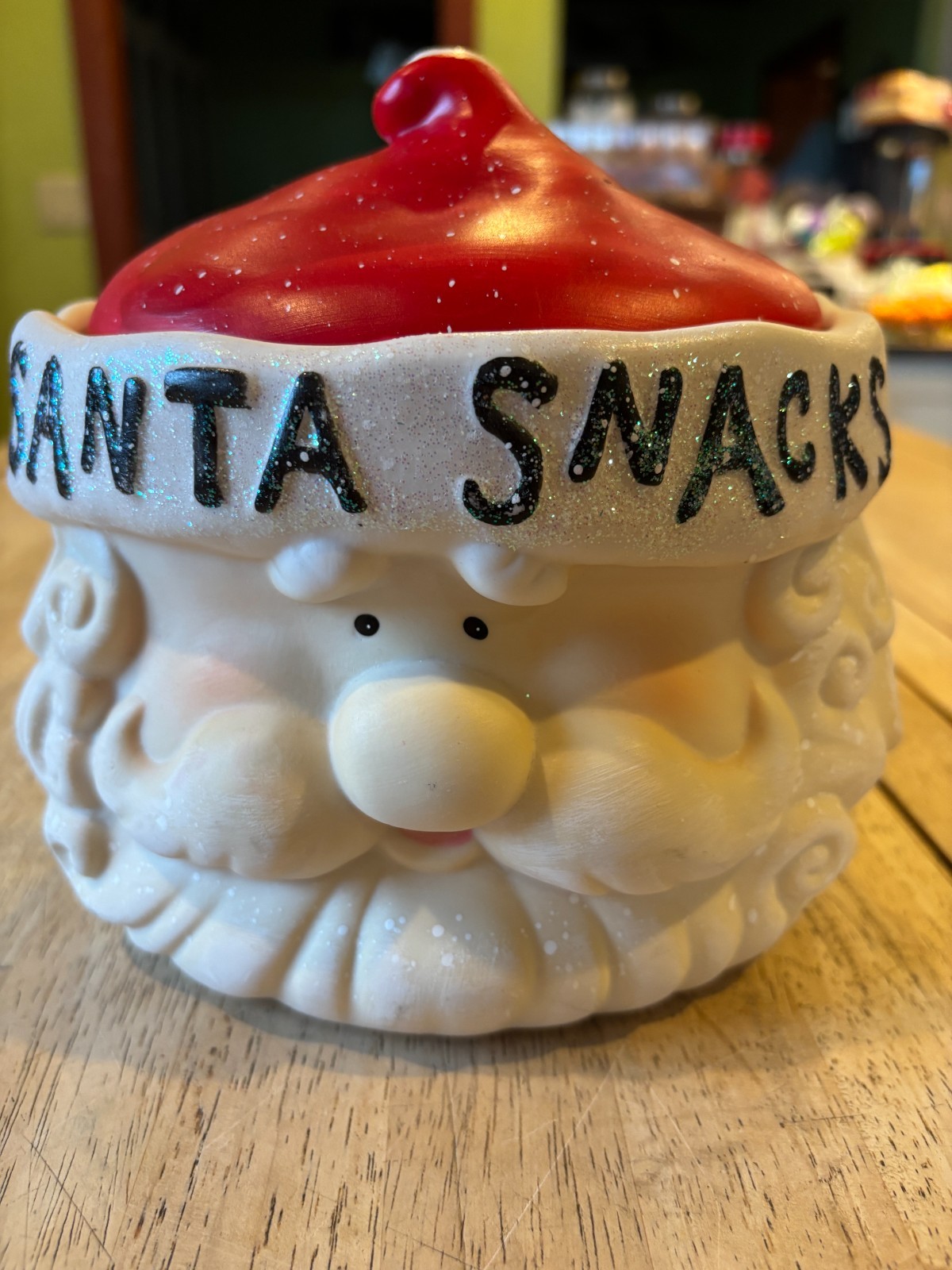 Santa Snacks - Christmas Ceramic Cookie Snack Jar - Kirklands- 7\ Santa Snacks - Christmas Ceramic Cookie Snack Jar - Kirklands- 7\