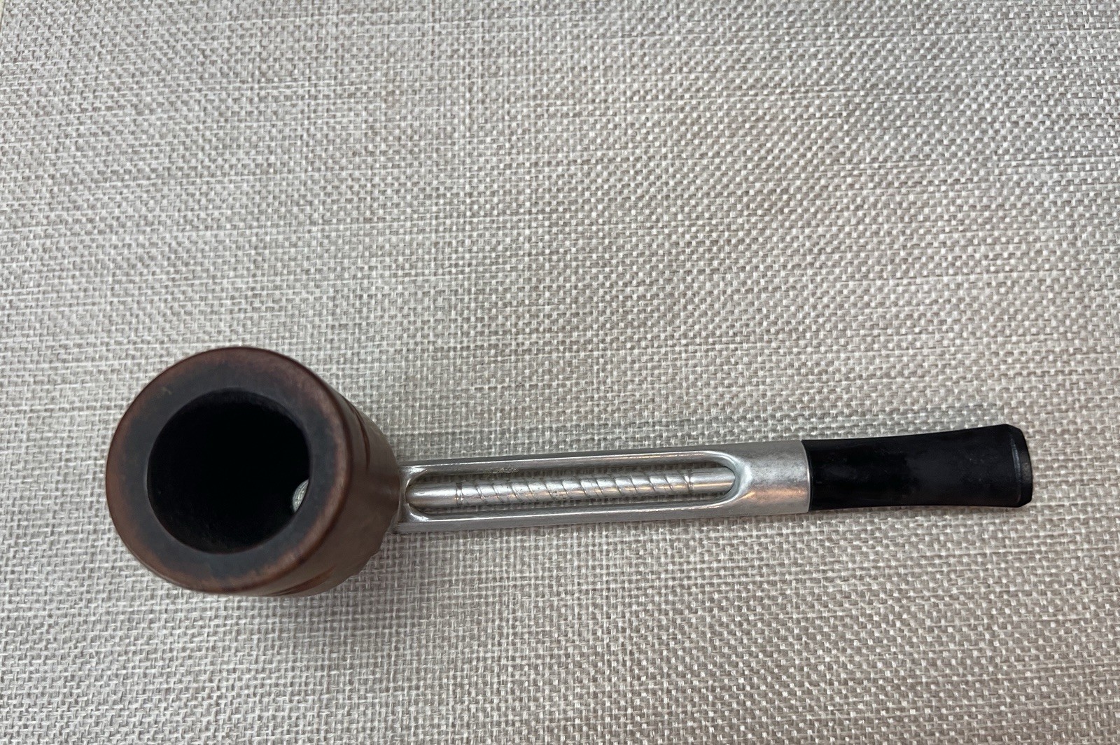 Vintage Falcon Aluminum Radiator Tobacco Pipe Carved Bowl