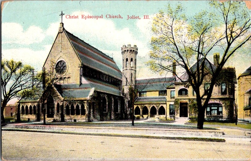 Vintage Postcard Christ Episcopal Church Joliet IL Illinois                P-723
