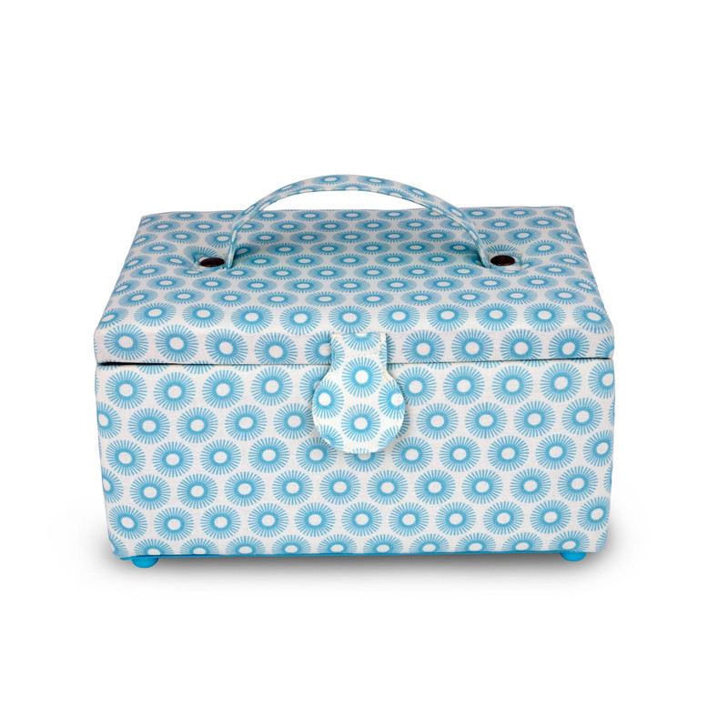 Dritz Small Sewing Basket Retro Blue Z10454-21