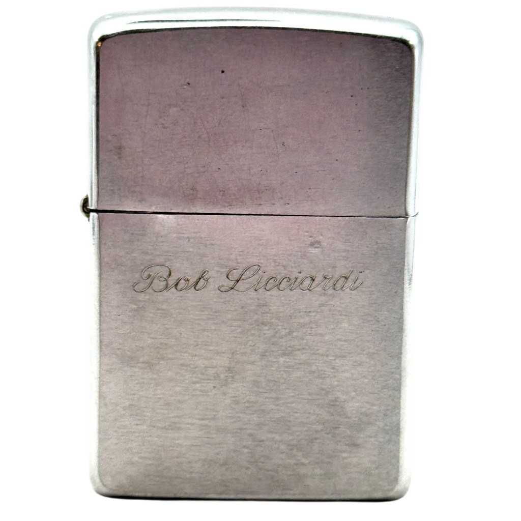 1967 Zippo Lighter Lot of 2 Regular Slim Bob Licciardi Engraved Chrome Repair