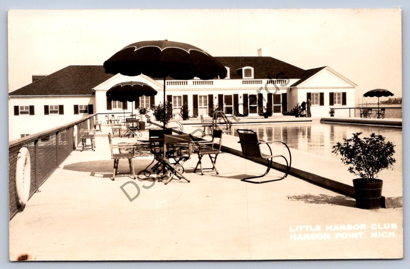 K60/ Harbor Point Springs Michigan RPPC Postcard c1940s Harbor Club 240
