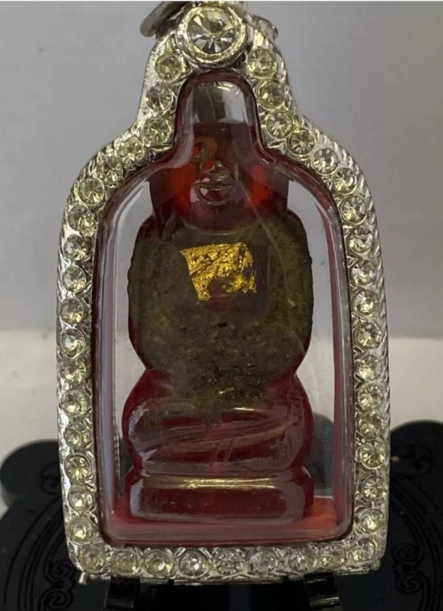 Phra Sungkajai Hin kae,Buddha Statue Kru Hot beautiful  handmade from Red stone