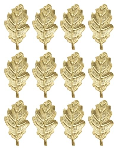  Metal Napkin Rings Set of 12, Metal Napkin Holder Cuffs Pack 12 Yellow Metal