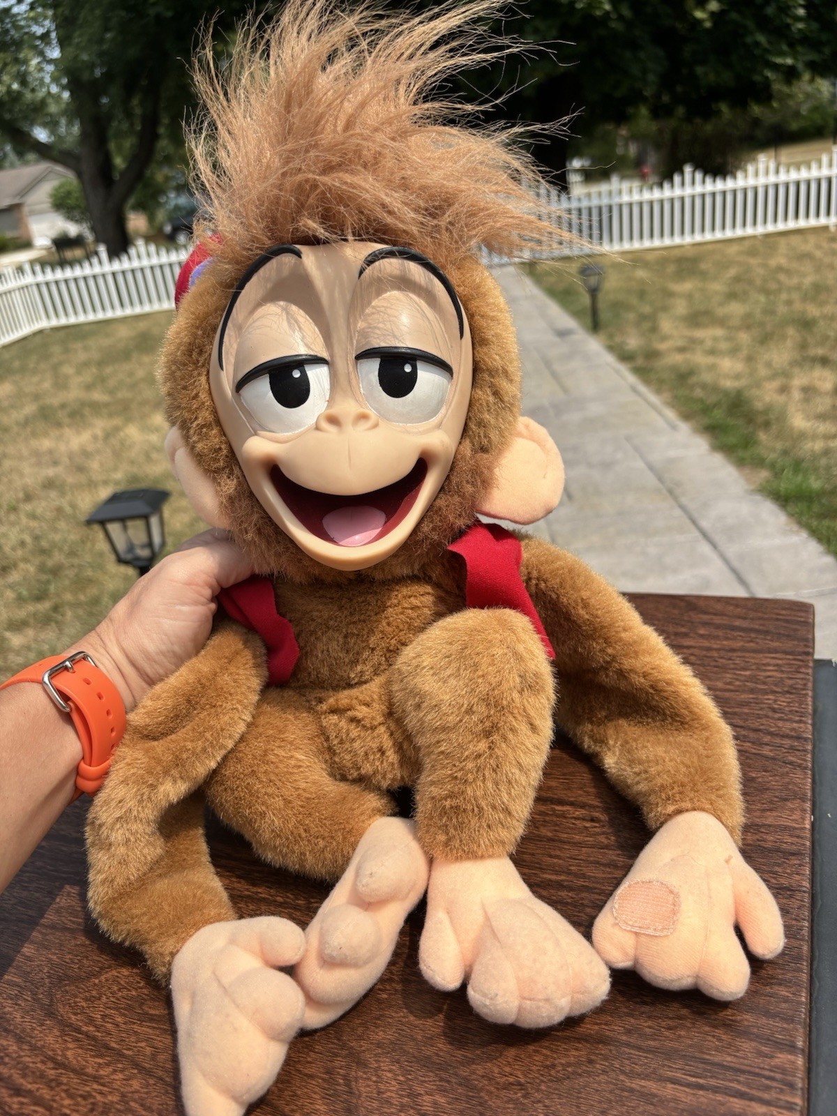 Vintage 1990s Disney's Aladdin Abu Monkey Puppet Applause RARE