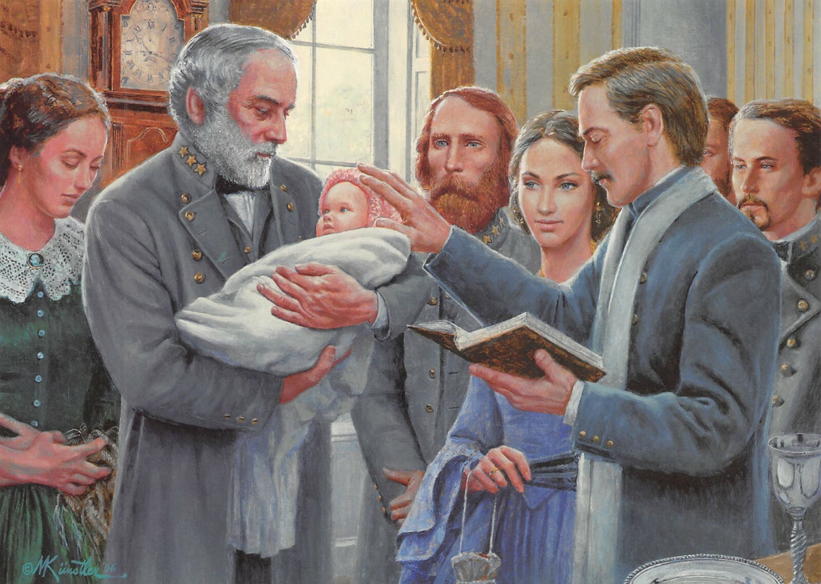 5X7 MORT KUNSTLER~TENDER IS THE HEART~GENERALS LEE AND HILL~CIVIL WAR